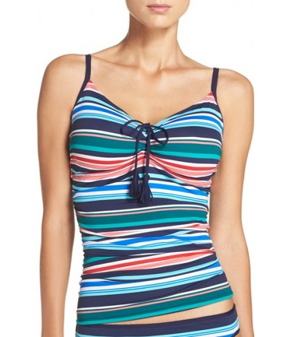 Tommy Bahama 'Fete' Stripe Tankini Top  - Blue