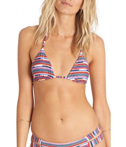 Billabong 'Seeing Stripes' Triangle Bikini Top  - Red