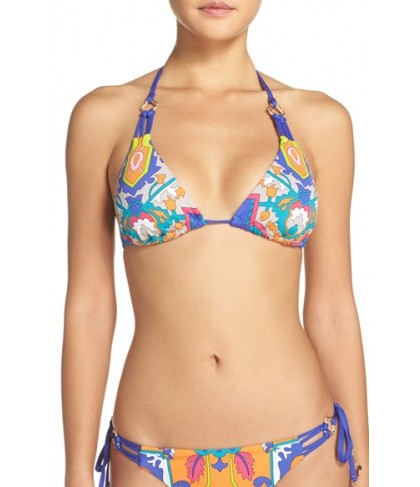 Trina Turk 'Tapestry' Triangle Bikini Top  - Blue