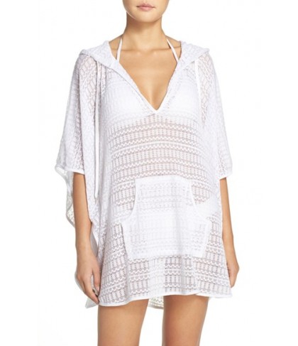 La Blanca Beyond The Beach Cover-Up Poncho /Medium - White