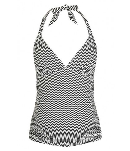 Topshop Zigzag Print Halter Maternity Tankini Top