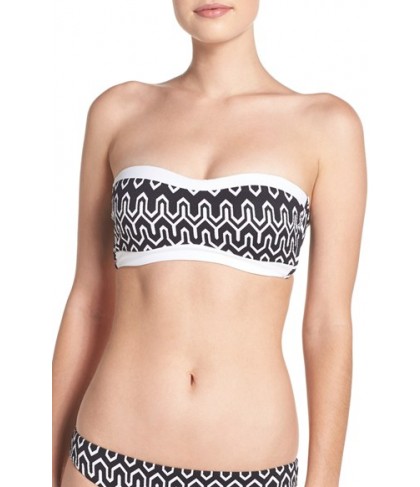 Seafolly Optic Wave Bandeau Bikini Top US / 14 AU - Black