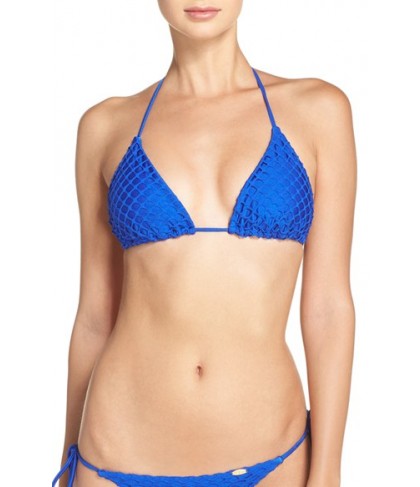 Luli Fama Mesh Triangle Bikini Top