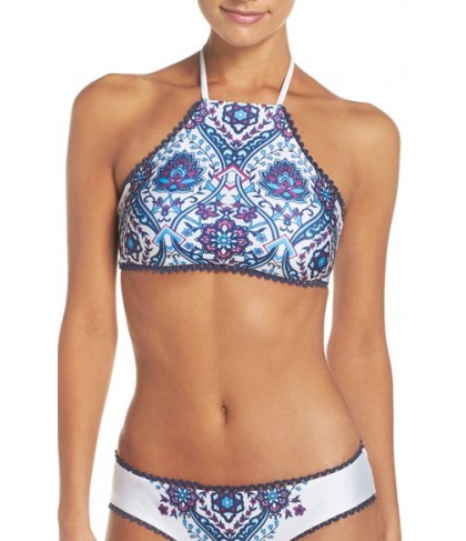 Becca Reversible Bikini Top  - Blue