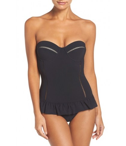 Tory Burch Flounce Underwire One-Piece Swimsuit