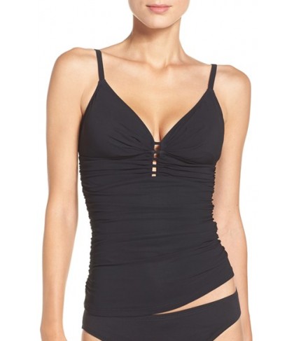 Profile By Gottex Cocktail Party Tankini Top  - Black