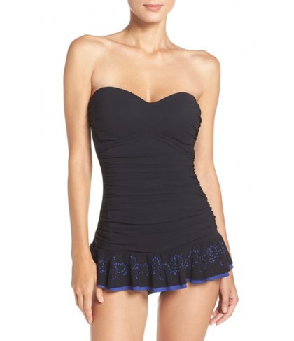 Profile By Gottex Enchantment Bandeau Swim Dress - Black