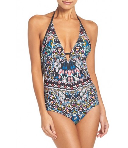 Laundry By Shelli Segal Folk Art One-Piece Swimsuit