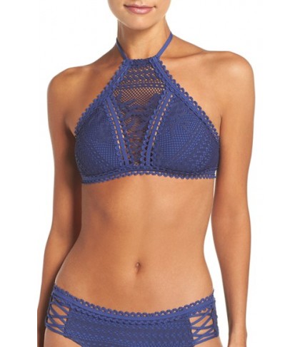 Becca Prairie Rose Bikini Top Size D - Blue