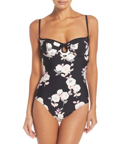 Kate Spade New York Underwire One-Piece Swimsuit  - Black