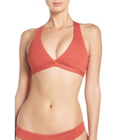 Maaji Cinnamon Swirl Reversible Halter Bikini Top  - Red