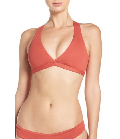 Maaji Cinnamon Swirl Reversible Halter Bikini Top - Red