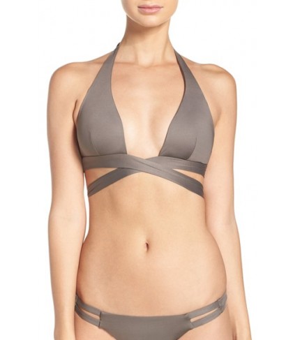 Vitamin A Sirena Wrap Bikini Top - Grey