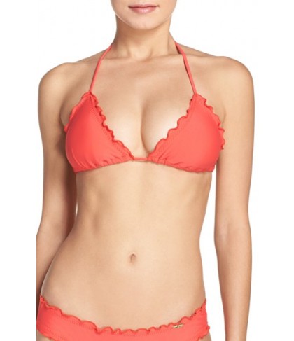 Luli Fama 'Wavy' Bikini Top - Red