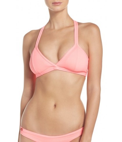 Maaji Flamingo Cocktail Reversible Triangle Bikini Top - Pink