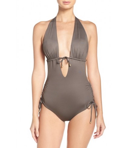 Vitamin A Brena Halter One-Piece Swimsuit