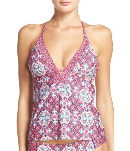 Laundry By Shelli Segal Mayan Escape Halter Tankini Top