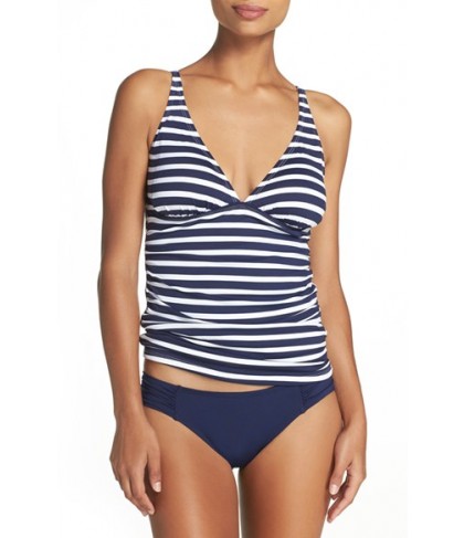 Tommy Bahama Stripe Tankini Top - Blue