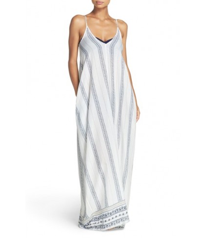 Elan V-Back Cover-Up Maxi Dress  - White