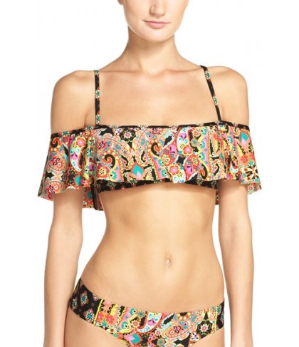 Laundry By Shelli Segal Cold Shoulder Bikini Top