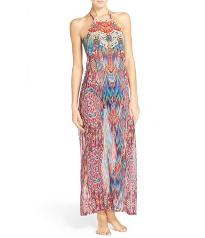 Laundry By Shelli Segal Halter Cover-Up Maxi Dress