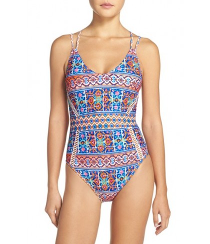 La Blanca Corsica Tile One-Piece Swimsuit  - Orange