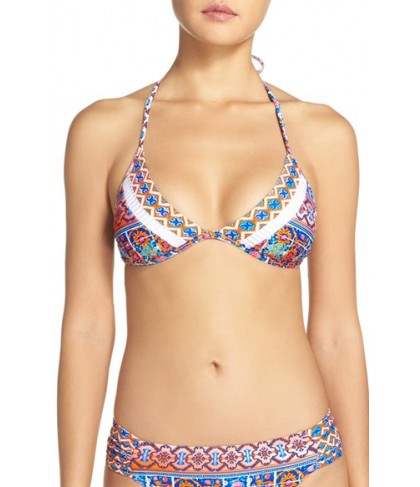 La Blanca 'Corsica Tile' Triangle Bikini Top