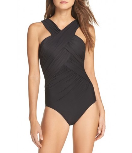 Miraclesuit Crisscross One-Piece Swimsuit - Black