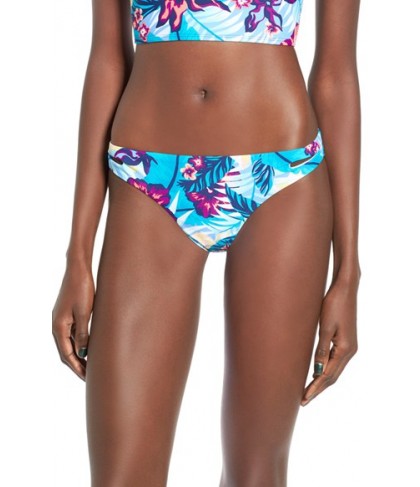 Roxy Line It Up Print Bikini Bottoms  - Blue