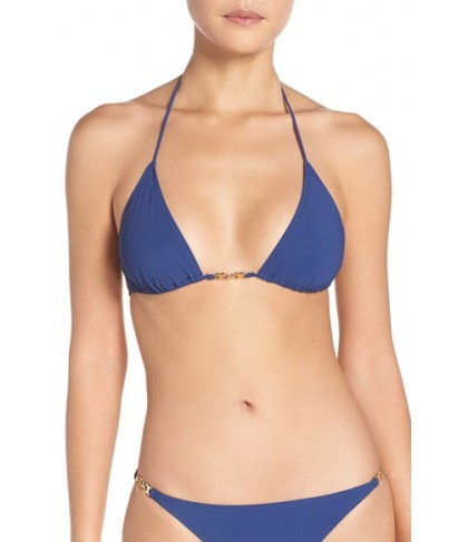 Tory Burch Gemini Link String Bikini Top - Blue