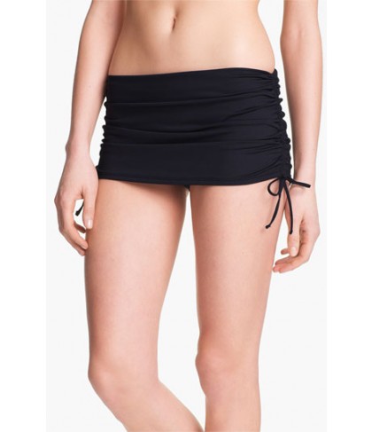 La Blanca Skirted Hipster Bikini Bottoms  - Black