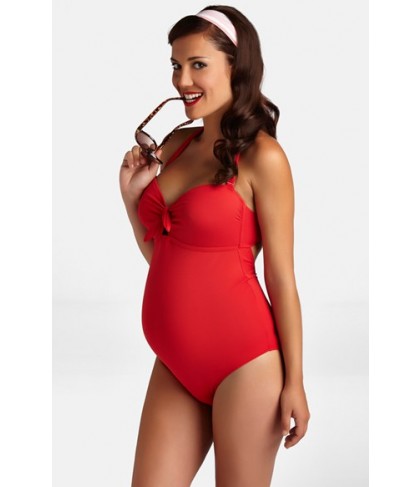 Pez D'Or One-Piece Maternity Swimsuit  - Red