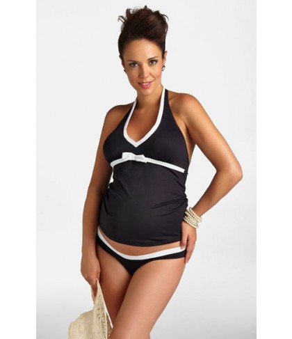 Pez D'Or Maternity Tankini Swimsuit - Black