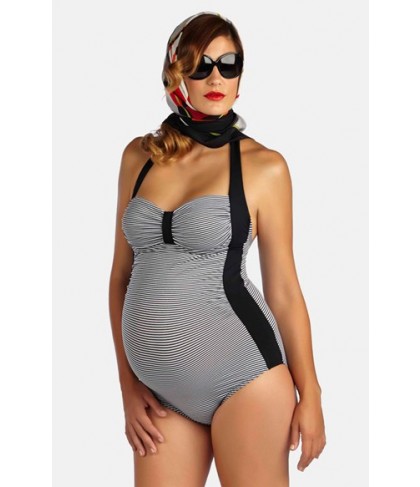 Pez D'Or 'Palm Springs' One-Piece Maternity Swimsuit  - Black